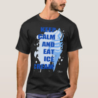 Ruhe behalten und Eiscreme blau essen