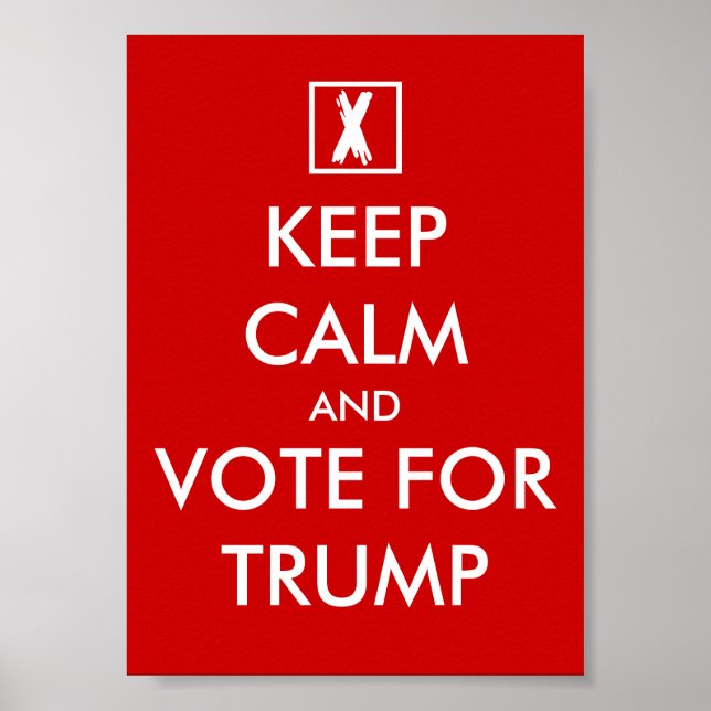 Ruhe behalten und für DONALD TRUMP-Plakate stimmen Poster (Vorne)