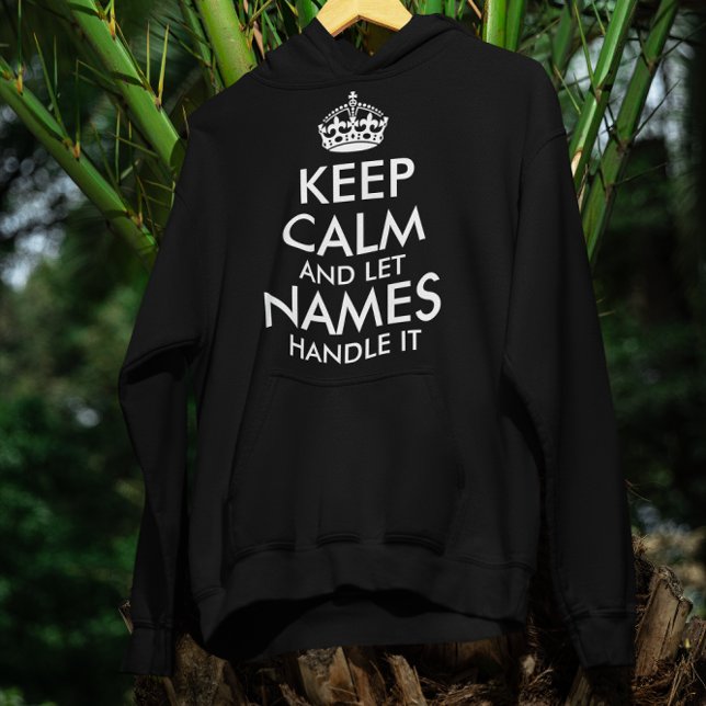 Ruhe behalten und gelassen hinzufügen Sie Ihren ei Hoodie (Von Creator hochgeladen)