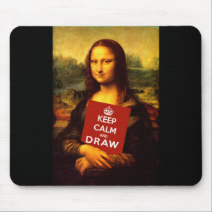 Ruhe behalten und Gezeichnet Mousepad