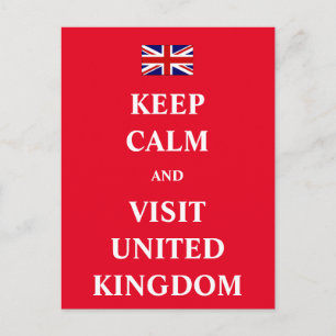 Ruhe behalten und Großbritannien besuchen Postkarte