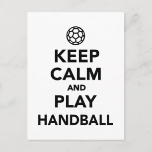 Ruhe behalten und Handball spielen Postkarte