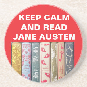 Ruhe behalten und Jane Austen gelesen Getränkeuntersetzer