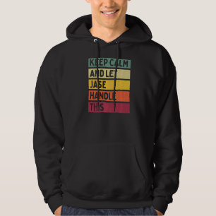Ruhe behalten und Jase-Handling dieses Retro-Zitat Hoodie
