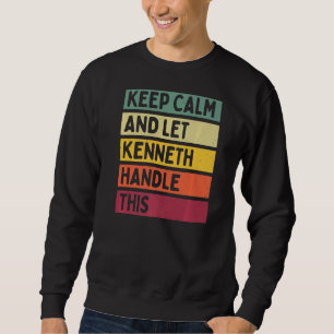 Ruhe behalten und Kenneth Handle dieses Retro-Zita Sweatshirt