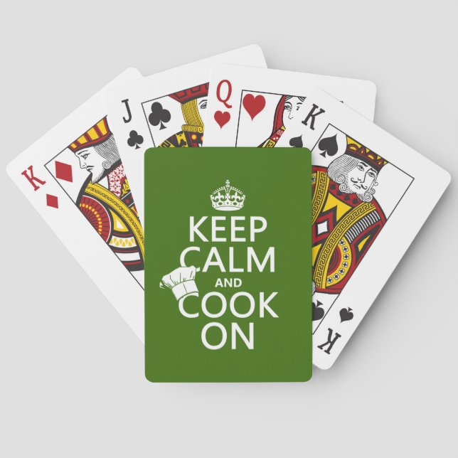 Ruhe behalten und kochen spielkarten (Rückseite)