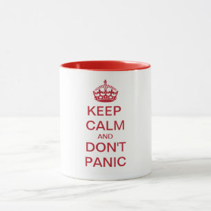 Ruhe behalten UND NICHT PANIEN - personalisierter Tasse