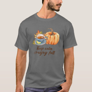 Ruhe behalten und Niedlichen Herbstlaub Herbst/Her T-Shirt