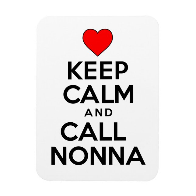 Ruhe behalten und Nonna Italienische Großmutter an Magnet (Vertikal)