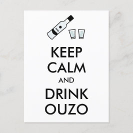 Ruhe behalten und Ouzo trinken Postkarte