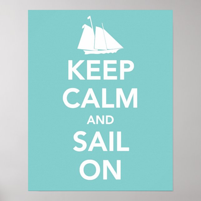 Ruhe behalten und segeln weiter poster (Vorne)