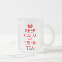 Ruhe behalten und Tee-Tasse trinken | Anpassbar