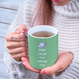 Ruhe behalten und Tee Vintag Tee trinken Tee Tee T Kaffeetasse