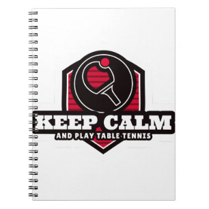 Ruhe behalten und Tischtennis spielen Notizblock