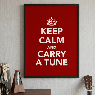 Ruhe behalten und Tune tragen Poster