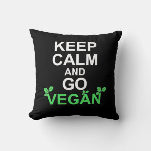 Ruhe behalten und Vegan werden Kissen