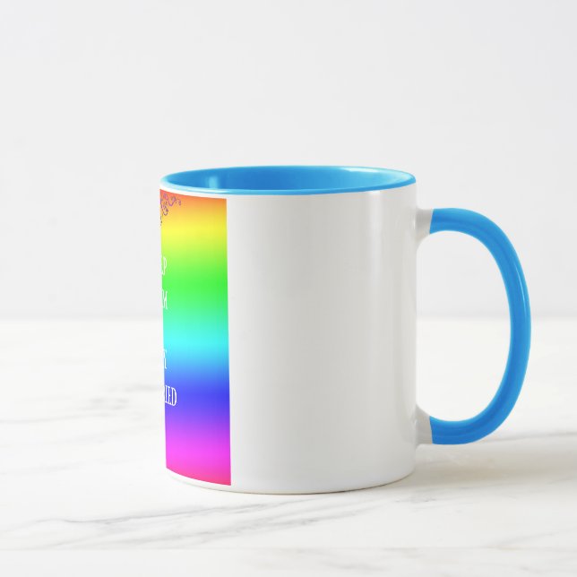 Ruhe behalten und verheiratete Black Ringer-Tasse  Tasse (Rechts)