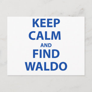 Ruhe behalten und Waldo finden Postkarte