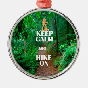 Ruhe behalten und Wandern Ornament Aus Metall