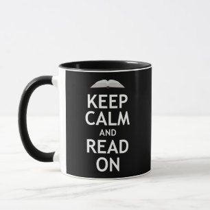 Ruhe behalten und weiter lesen tasse