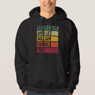 Ruhe behalten und William Handle dieses Retro-Zita Hoodie