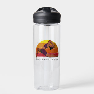 Ruhe behalten und Yoga machen Trinkflasche