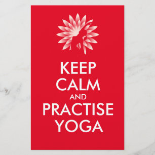 Ruhe behalten und Yoga praktizieren Flyer