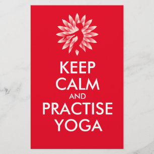 Ruhe behalten und Yoga praktizieren Flyer