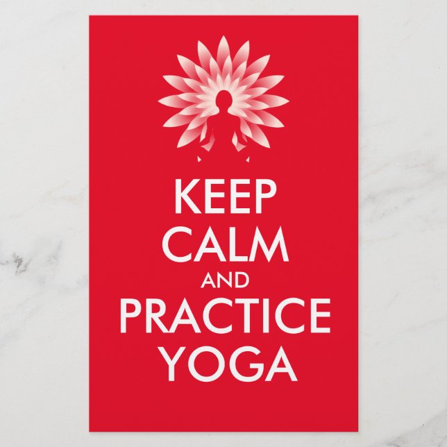 Ruhe behalten und Yoga praktizieren Flyer (Vorne)
