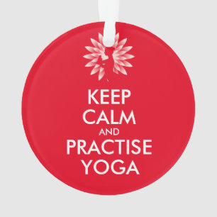 Ruhe behalten und Yoga praktizieren Ornament