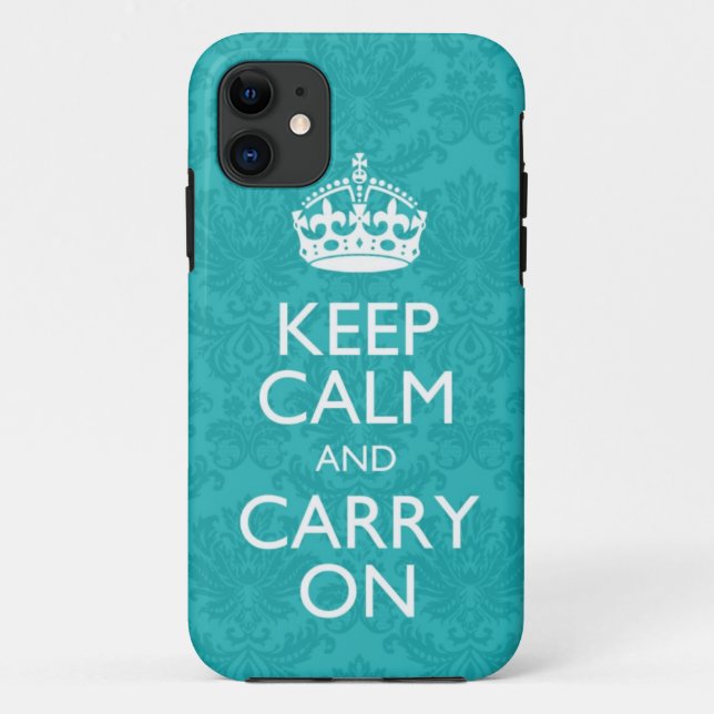 Ruhe bewahren und auf Damask iPhone 5 Gehäuse abde Case-Mate iPhone Hülle (Rückseite)
