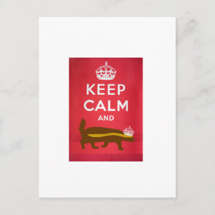 Ruhe bewahren und auf Honey Badger tragen Postkarte