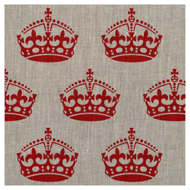 Ruhe bewahren und Kronen-Muster tragen Stoff (Muster)