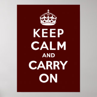 Ruhe bewahren und On_CHOCOLATE tragen Poster