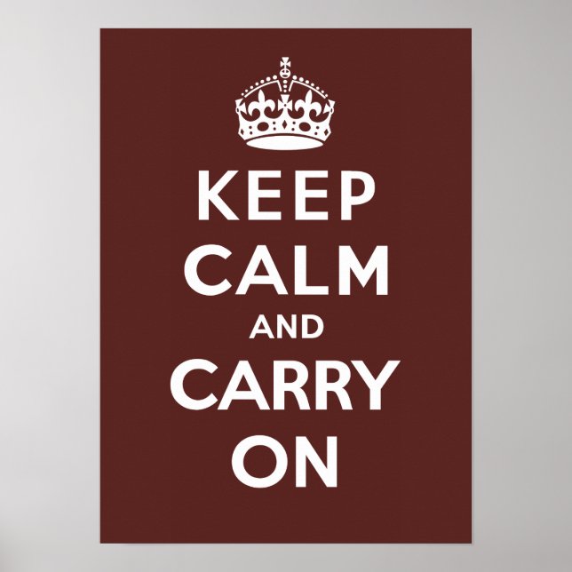 Ruhe bewahren und On_CHOCOLATE tragen Poster (Vorne)