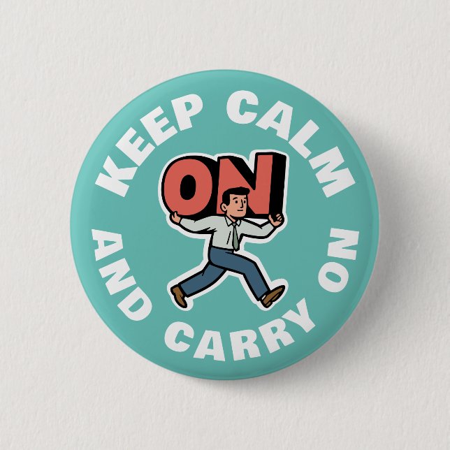 Ruhe bewahren und weiter fahren button (Vorderseite)