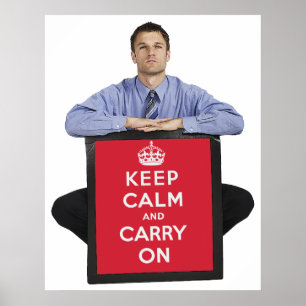 Ruhe bewahren und weiter fahren poster