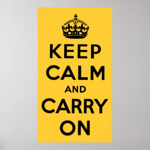 Ruhe bewahren und weiter fahren poster