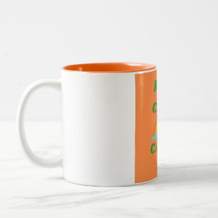 Ruhe bewahren und weiter fahren zweifarbige tasse