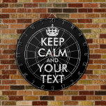 Ruhe bewahren und weitermachen - Ihre eigene Kraft Dartscheibe<br><div class="desc">Machen Sie Ihre eigene Custom Keep Calm und Carry On Design,  indem Sie selbst Text hinzufügen. Es ist ein beliebter Slogan für lustige Liebhaber und alle.</div>