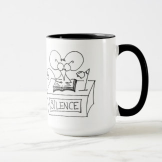 Ruhe! Bibliotheks-Maus - Stickmice Tasse