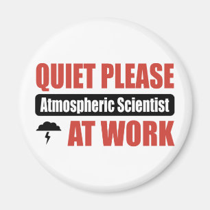 Ruhe-bitte atmosphärischer Wissenschaftler bei de Magnet