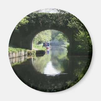 Ruhe Blaues Boot Llangollen Canal Magnet