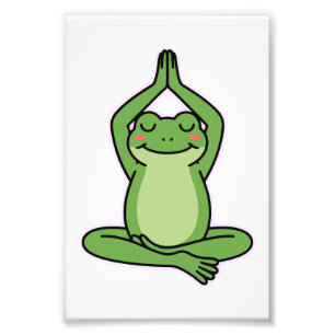 Ruhe bleibe, Bleibe Froggy - Niedlich Zen Meditati Fotodruck