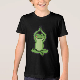 Ruhe bleibe, Bleibe Froggy - Niedlich Zen Meditati Tri-Blend Shirt