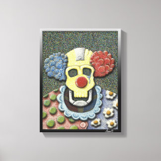 Ruhe des Clownfarbenspintillismus/Gouache Leinwanddruck