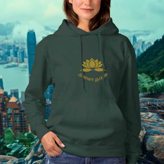 Ruhe - Design der antiken Lotus-Blume Hoodie (Von Creator hochgeladen)
