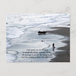 Ruhe Gebet _ friedliche Strand Szene Postkarte