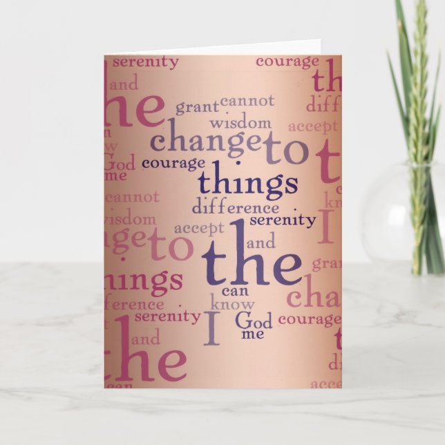 Ruhe-Gebets-Collage Karte (Vorderseite)