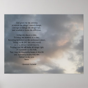 Ruhe-Gebets-Himmelplakat Poster